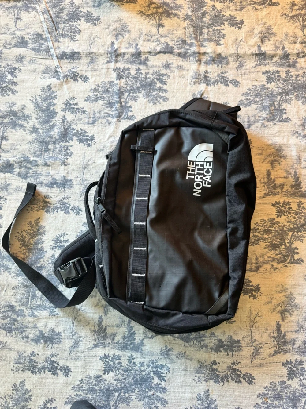 The North Face Black Men's Belt Sling Bag with White Logo
